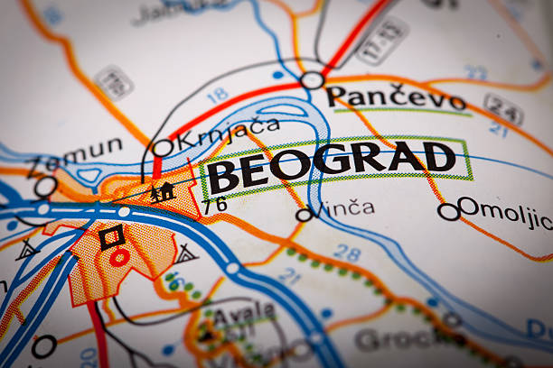 istock Beograd City on a Road Map 504241257