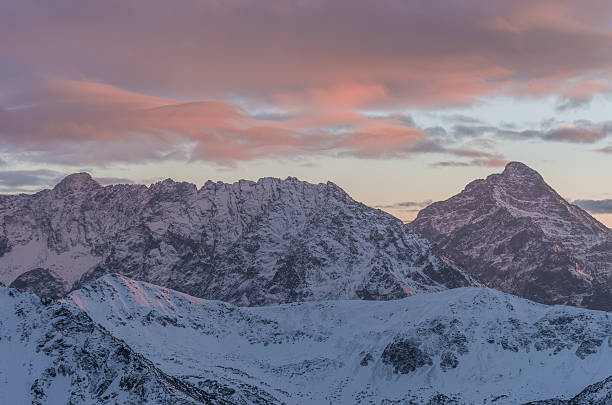 istock Krivan mountain at sunset, High Tatra mountains, winter 504242778