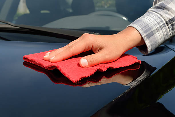 istock Car care - Polishing a Black Car 504243883