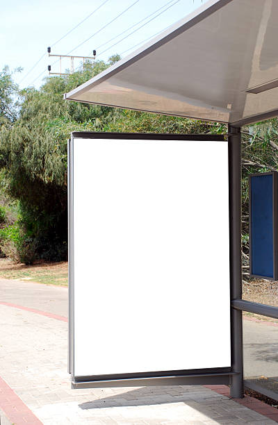 istock Blank white Sign on Bus station 504244322