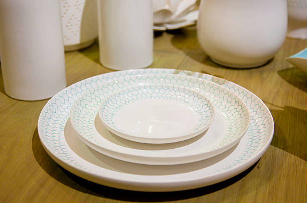 Stylish tableware Home stock photo