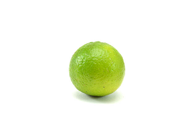 istock Green lemon isolated on white background 504251838