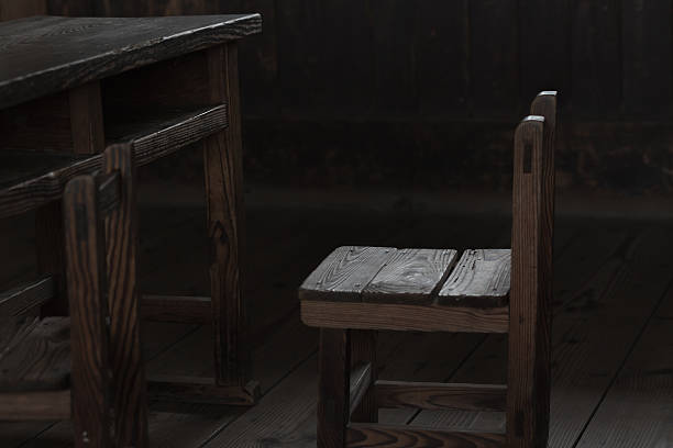 istock Wooden chair and desk 504253678