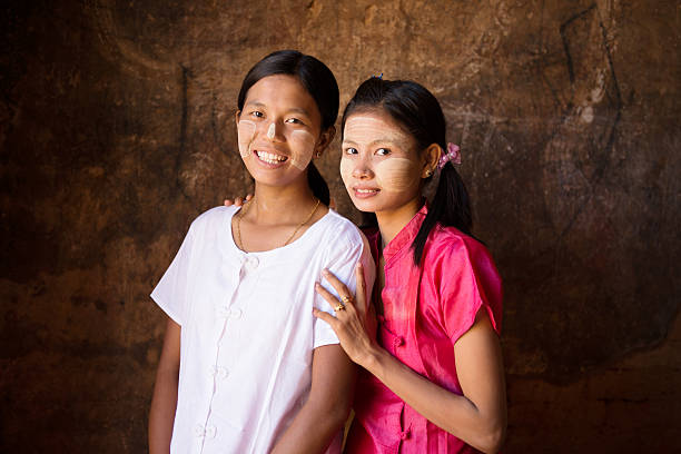 istock Two young Myanmar female 504253718