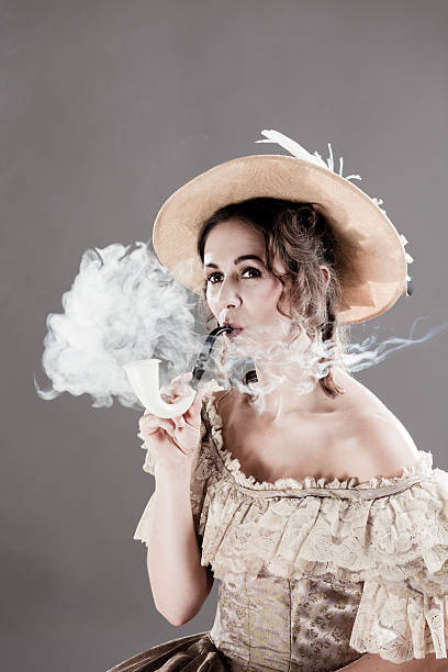 istock Victorian Era Woman Smokes Pipe 504253974