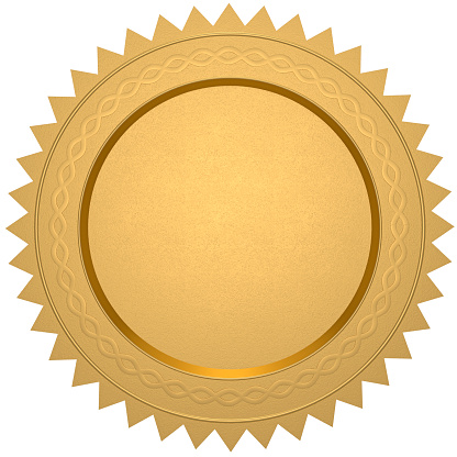 Certificado en blanco oro photo