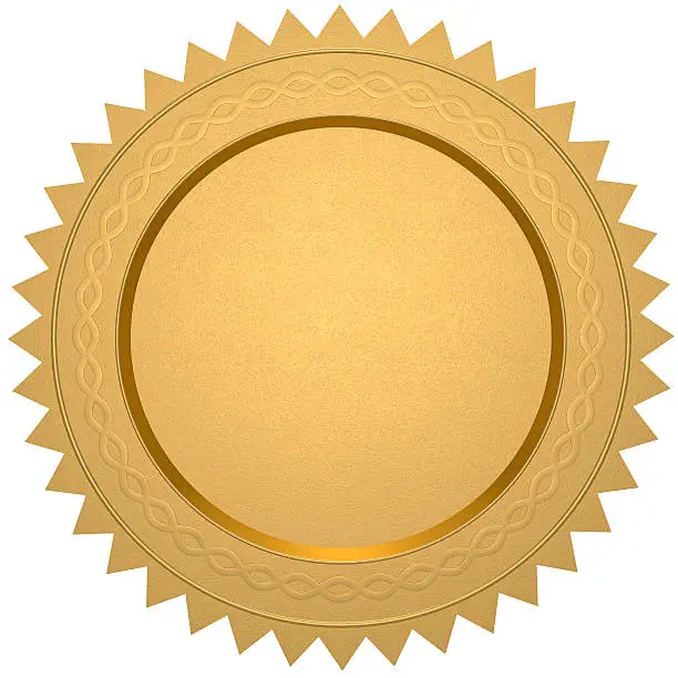 Photo of Blank gold certificate