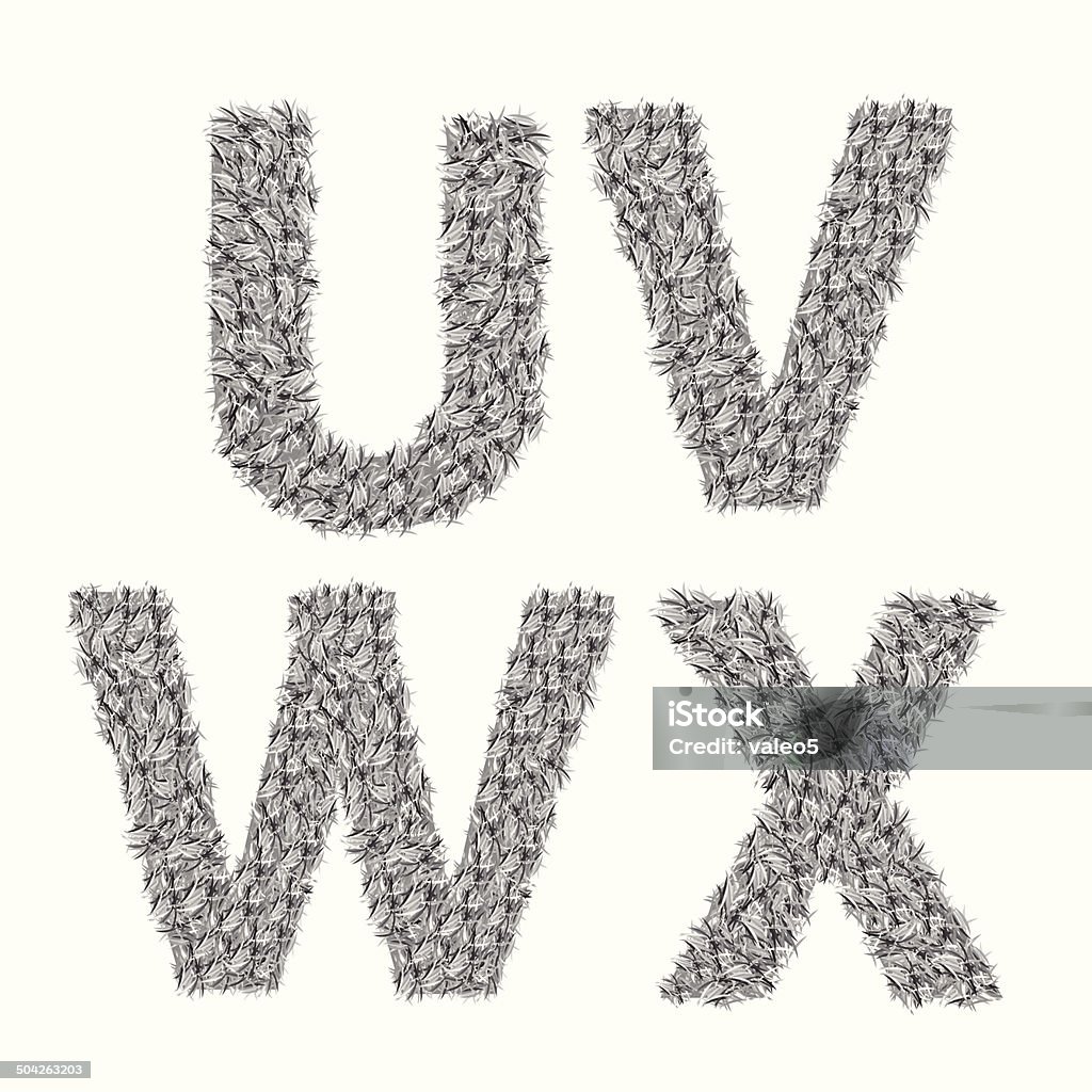 Grey Writing Gray Letters Stock Illustration - Download Image Now - Alphabet ...