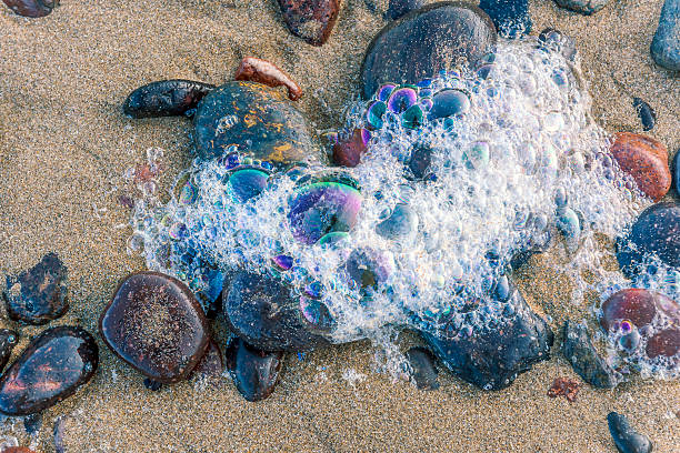 istock Colorful stones on a sandy beach 504264305