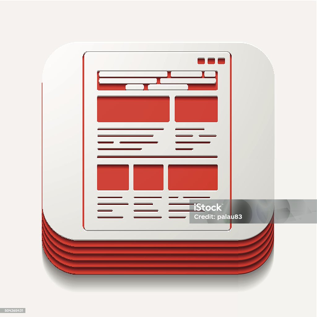 Square Interface Example Square Button Interface Stock Illustration - Download Image Now ...