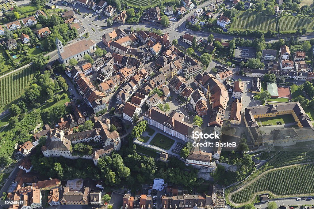 Luftbild von Meersburg - Lizenzfrei Bauwerk Stock-Foto