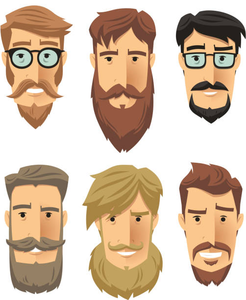 Hipster Beard Stock Illustration - Download Image Now - Beard, Men, Mustache  - iStock