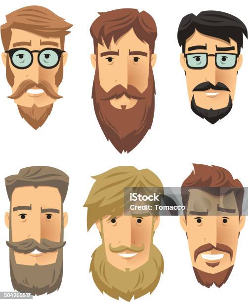 Hipster Beard Stock Illustration - Download Image Now - Beard, Men, Mustache
