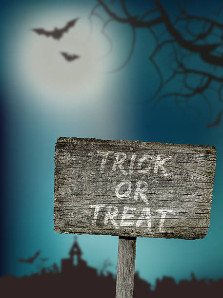 istock Spooky Trick-or-treat Halloween sign 504265687
