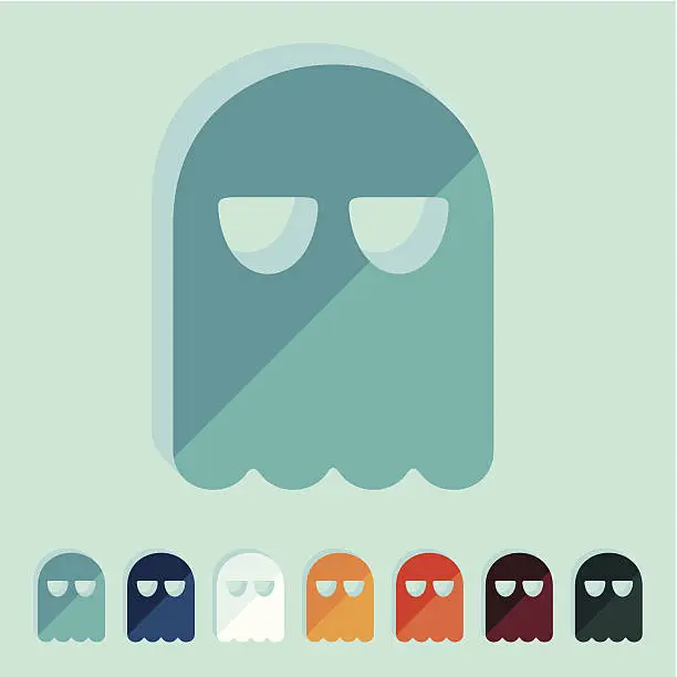 Vector illustration of Flat design: ghost