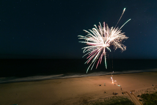 Fourth of July celebrations by the beach in Ocean City, MD.