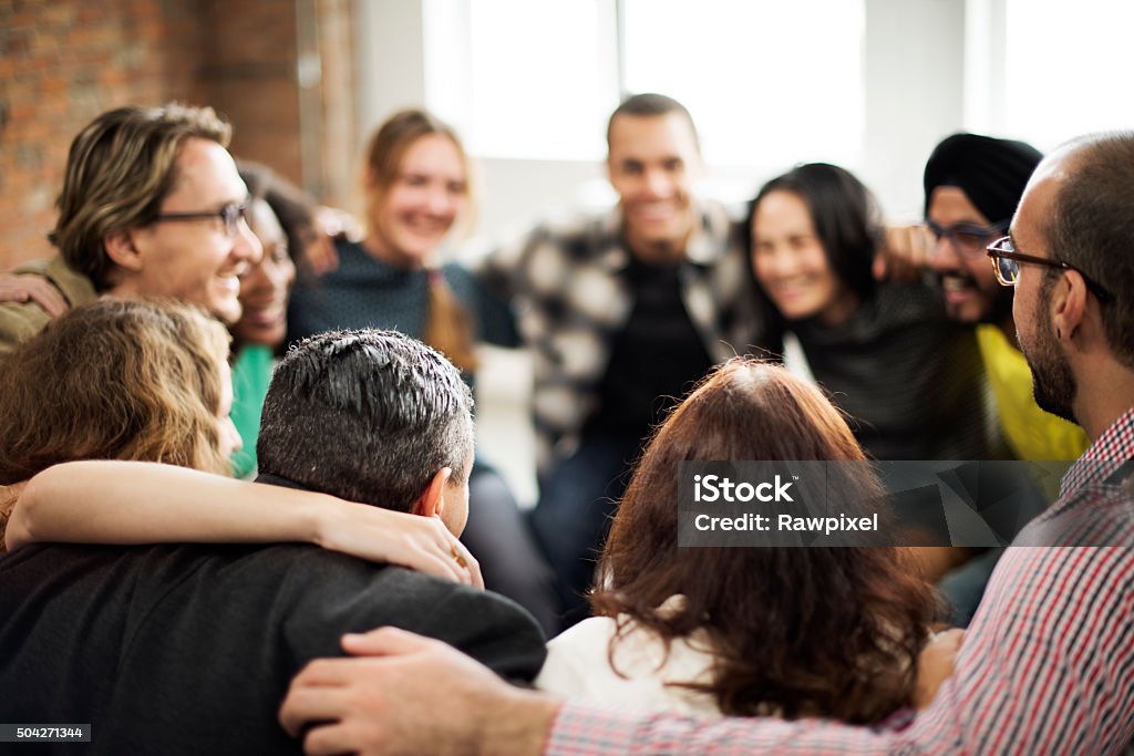 Team Huddle Harmony Togetherness Happiness Concept Group Of People Stock Photo