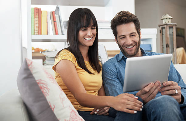 istock Getting to grips with their new tablet 504273922