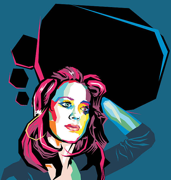 istock Flat polygon portrait of a woman. 504279228