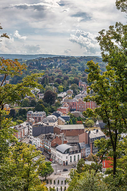 Spa, Belgium Spa is a town located in a wooded valley of the Ardennes mountains, surrounded by undulating hills and countless rivers and springs. It is famous for its mineral waters and for the spa. Wallonia, Belgium spa belgium stock pictures, royalty-free photos & images