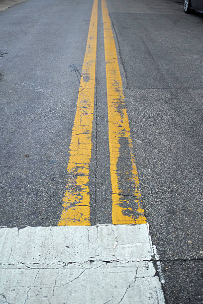 istock Asphalt Road With Yellow Lines 504282190