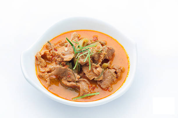 istock Red curry with pork and coconut milk (Panaeng). 504282504