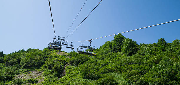 istock Chair lift above the mountains 504282722