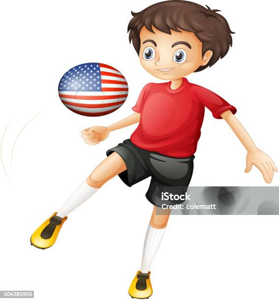 Man Playing With The Ball From The United States Stock Illustration - Download Image Now - Activity, Adult, Backgrounds