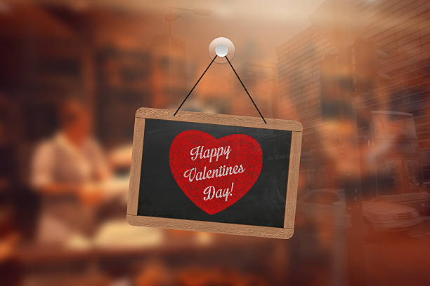 istock Valentines day shop open sign 504286382