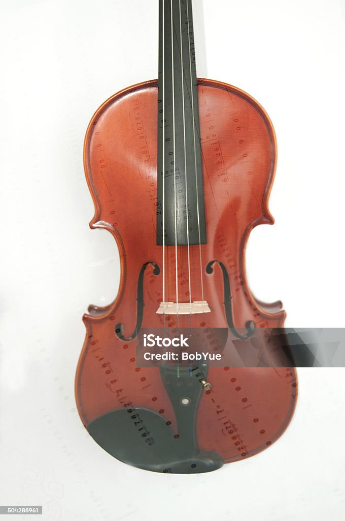 Violin Violin closeup on a white background. Alphabet Stock Photo