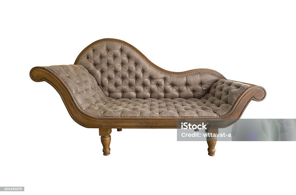 Brown sofa on white background Armchair Stock Photo