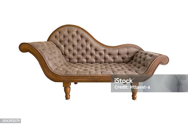 Brown Sofa On White Background Stock Photo - Download Image Now - Armchair, Beauty, Brown