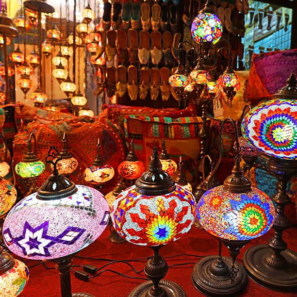 istock Colorful Oriental Market Stall in Dubai Spice Souk 504299532