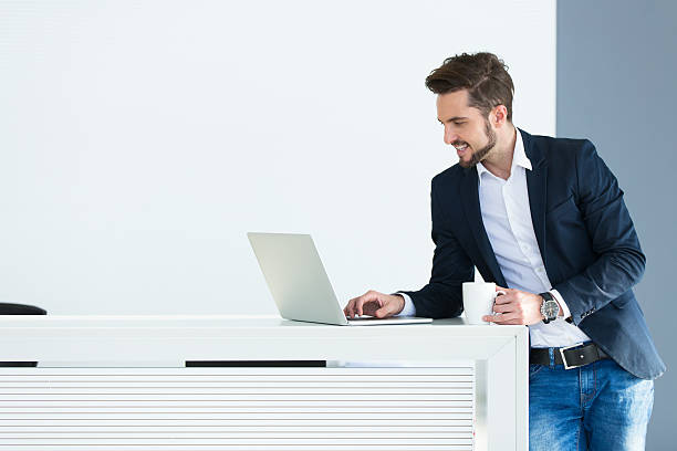 istock Businessman working on laptop 504300260