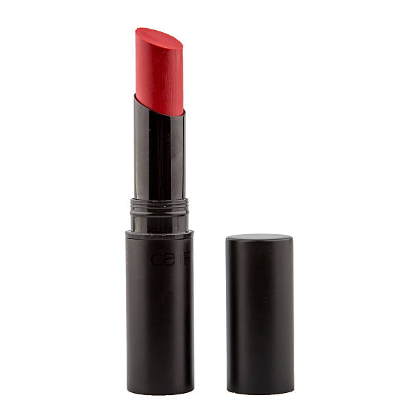 istock Red lipstick isolated on white background 504300956