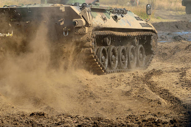 istock MT-LB floating armored personnel carrier 504301148