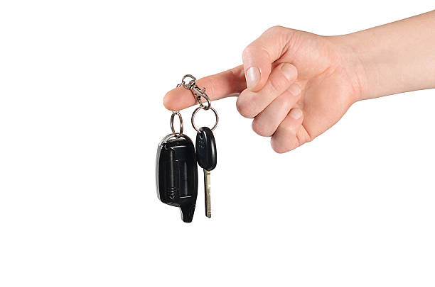 istock Keys from the car in a man's hand 504307692