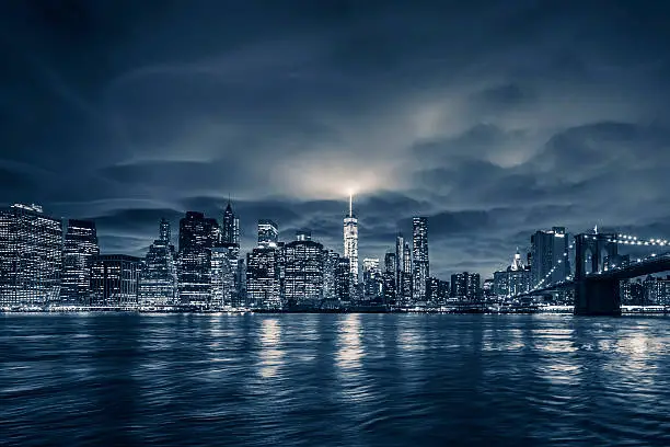 Photo of View of Manhattan at night