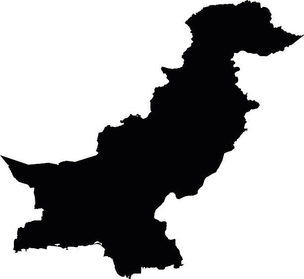 illustrazioni stock, clip art, cartoni animati e icone di tendenza di pakistan la mappa su sfondo bianco vettoriale - pakistan