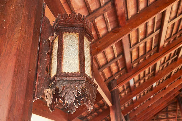 istock Wooden lamp for decoration 504309790