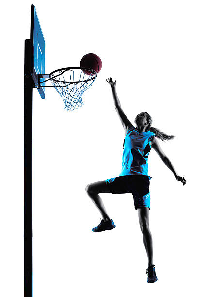 woman basketball player silhouette