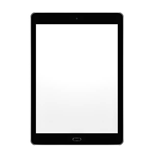 Digital tablet with white screen stock photo