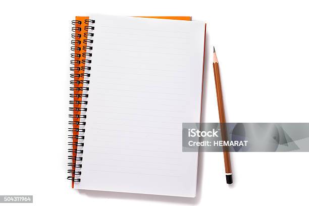 Notebook And Pencil Stock Photo - Download Image Now - Note Pad, Paper, Pen
