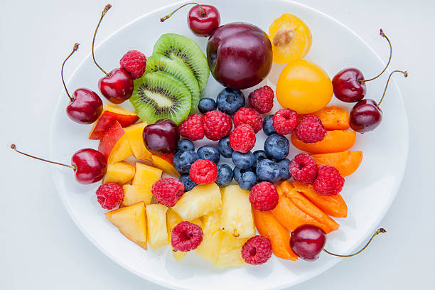 istock Healthy fresh fruits in a plate 504313871
