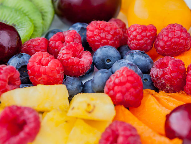 istock Healthy fresh fruits in a plate 504313989