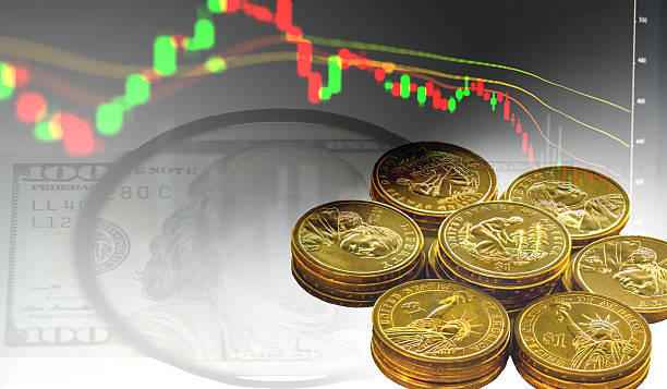istock Economic graph and finance 504314512