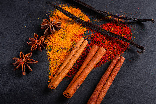 istock Spices piled on the pattern of broken heart 504314856
