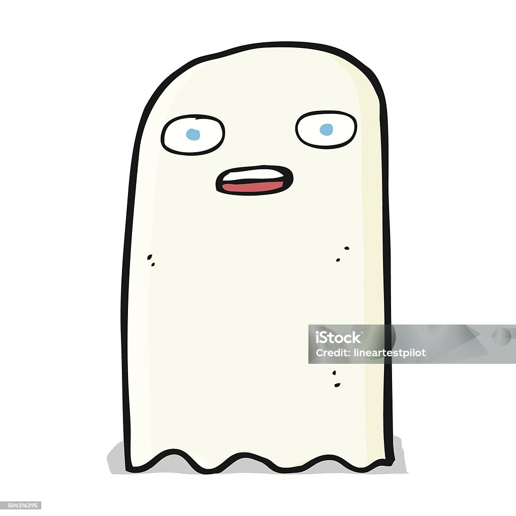 ghost de historieta divertido - arte vectorial de Alegre libre de derechos