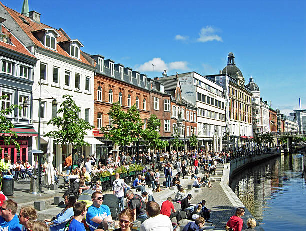 The river of Aarhus (Aarhus Canal) in Midtbyen
