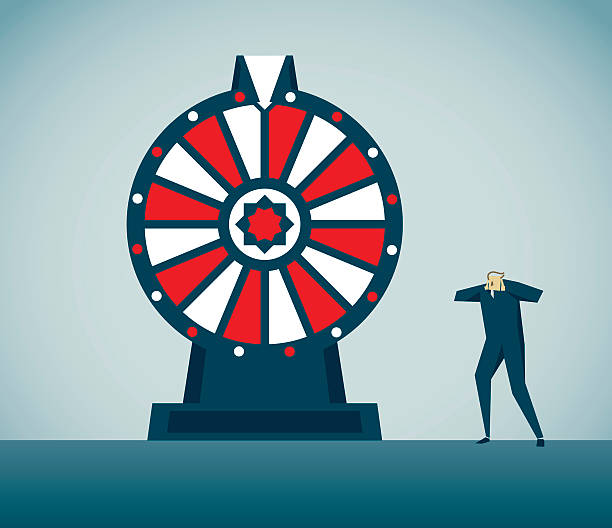 ilustrações de stock, clip art, desenhos animados e ícones de concurso televisivo - wheel award game show wheel of fortune